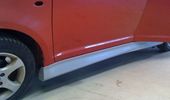close up, sk�rterne bliver spartlet p�, s� der ikke er synlige revner og samlinger.